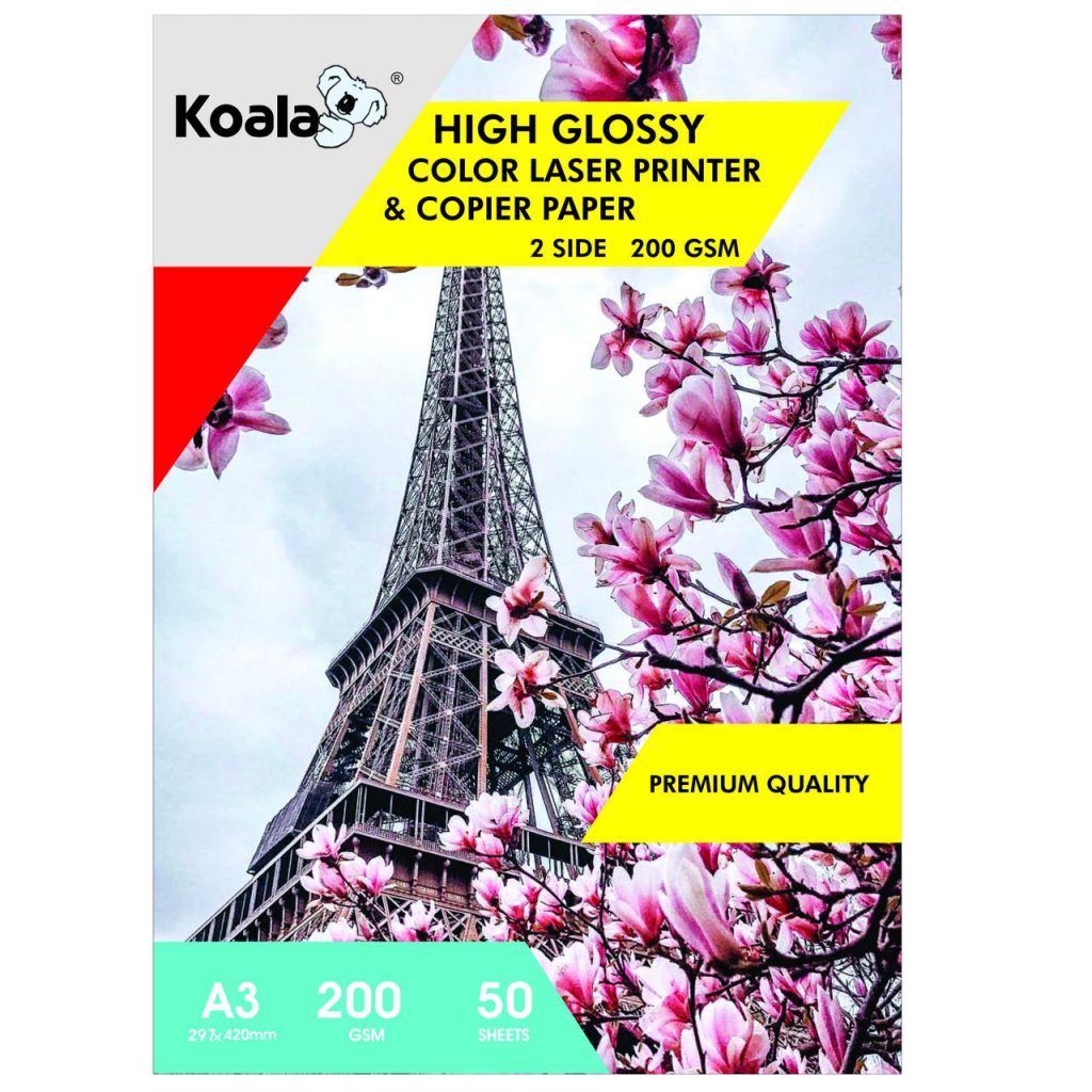 کاغذ گلاسه کوالا A200 A3 بسته 50 عددی