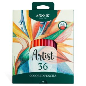 مداد رنگی 36 رنگ آرتیست آریا جعبه مقوایی